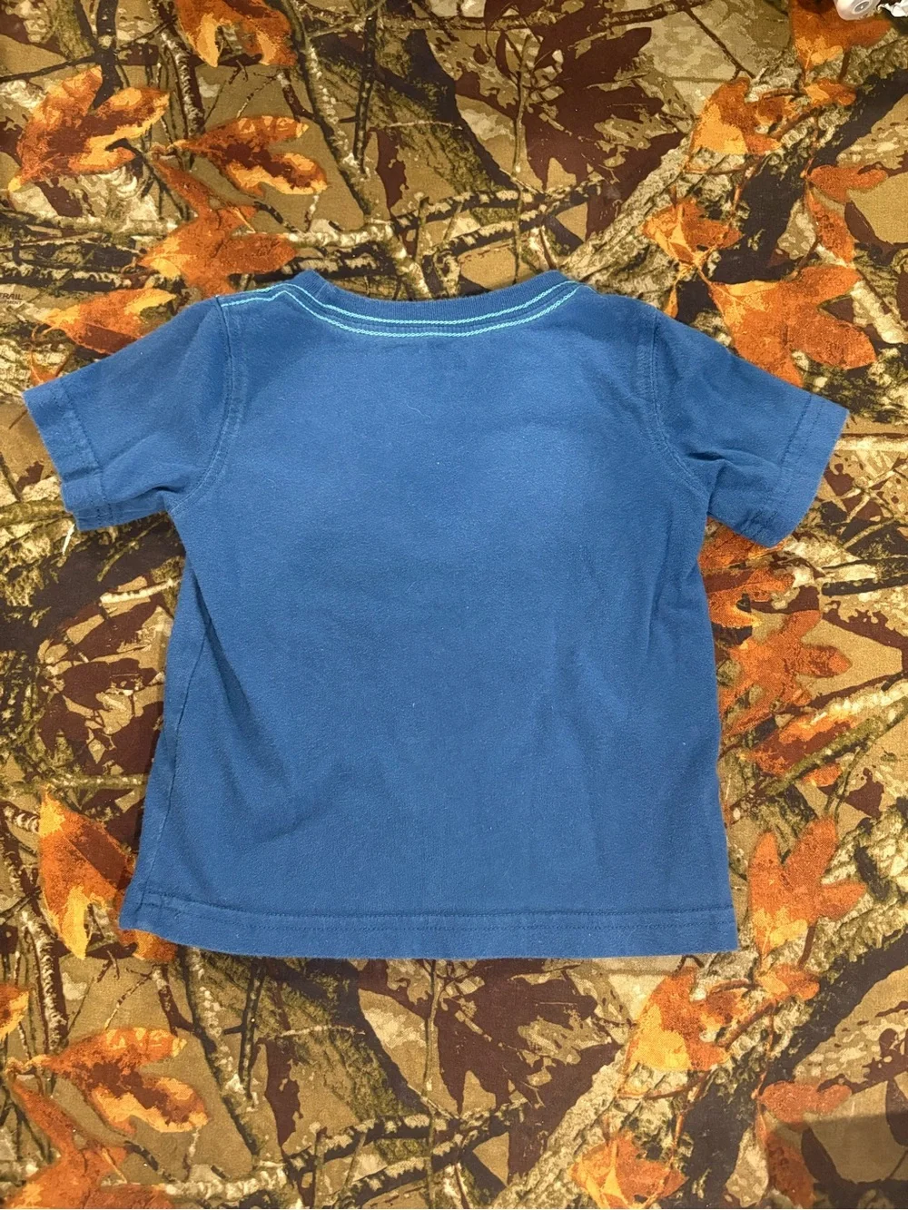 Carter's Blue 'Super Little Bro' Graphic Tee with Tan Cargo Shorts